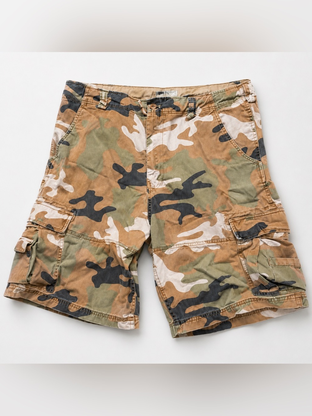 Steve & Barry’s Men’s 36 Camo Cargo Shorts Cotton Military Y2K